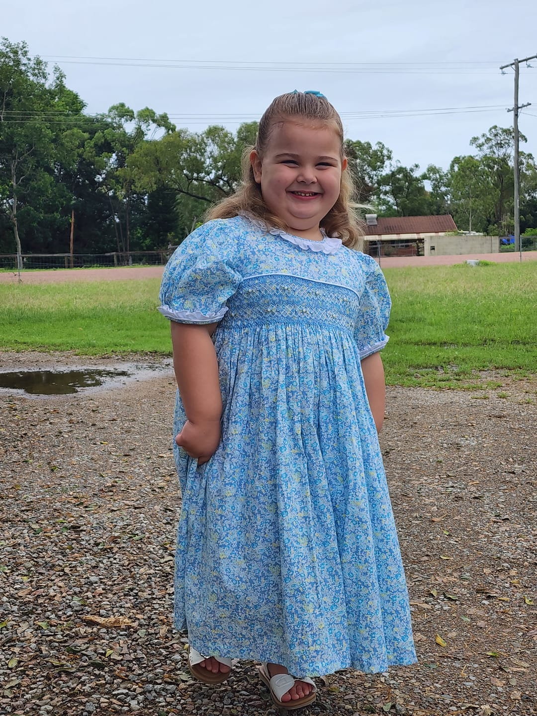 Customer photo review of Evelyn Hand-Smocked  Dress