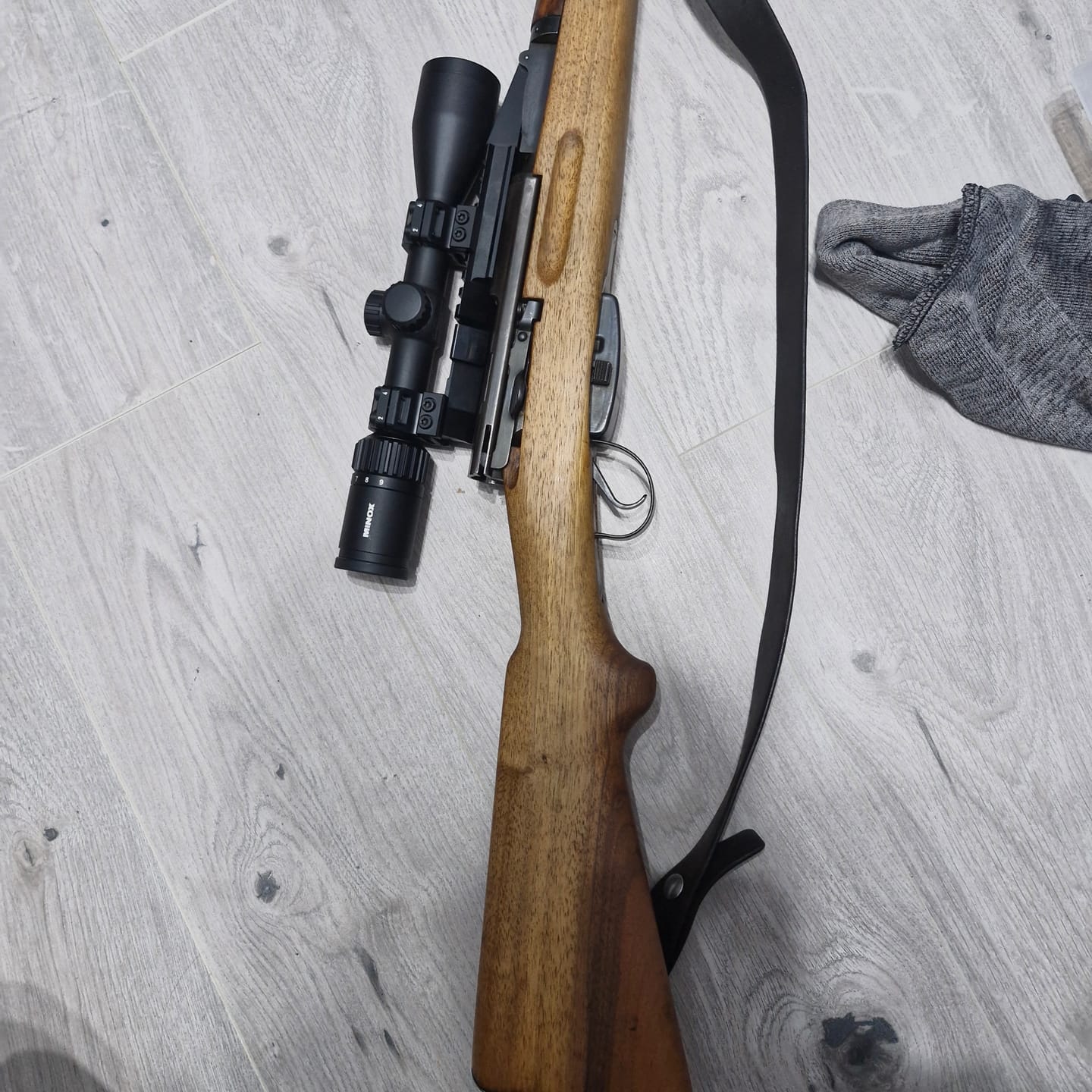 Customer photo review of Swiss K31 NDT (No Drill-Tap) Scope Mount Picatinny Rail with adjustable shell deflector