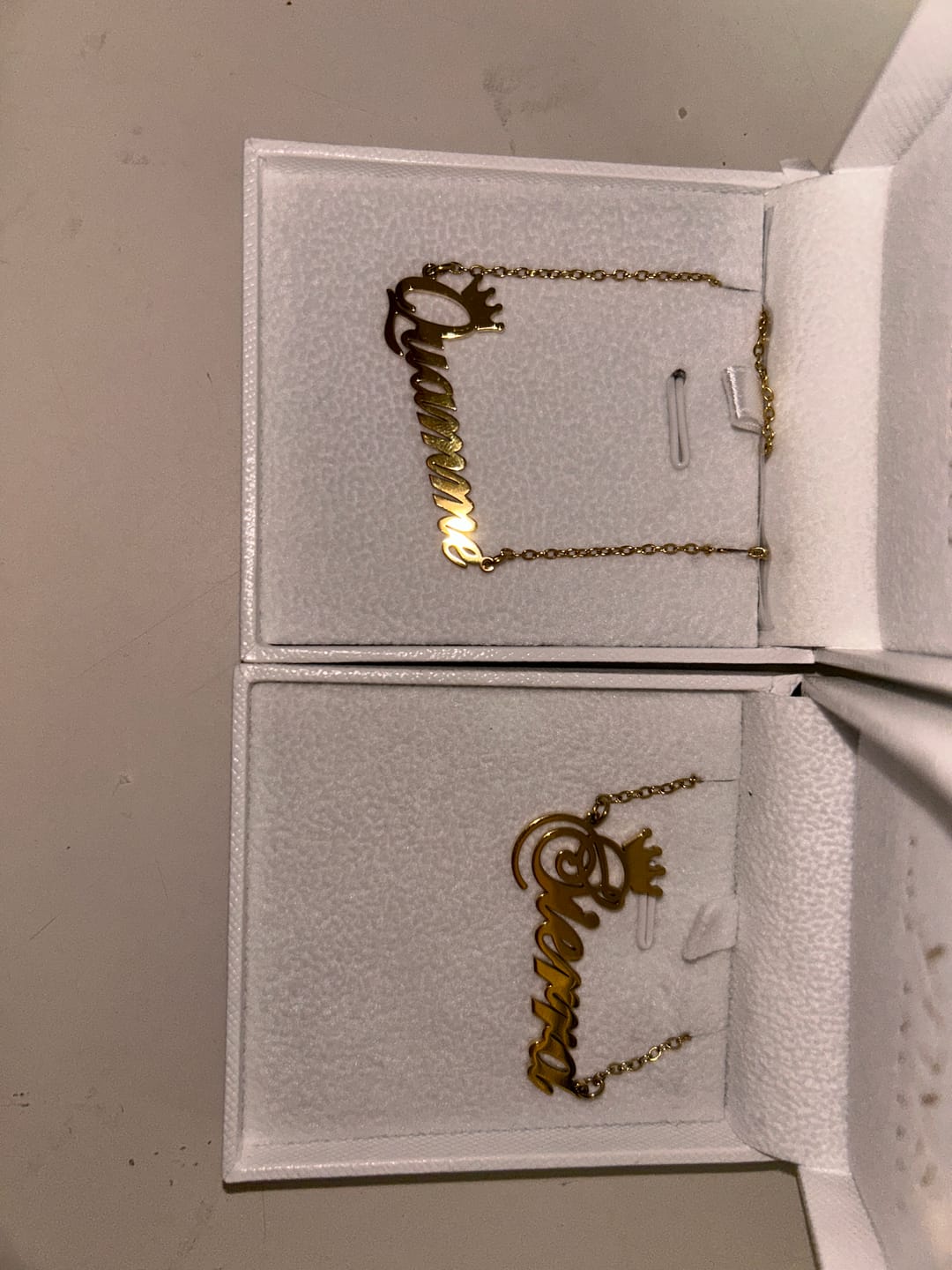 Customer photo review of Crown Name Necklace
