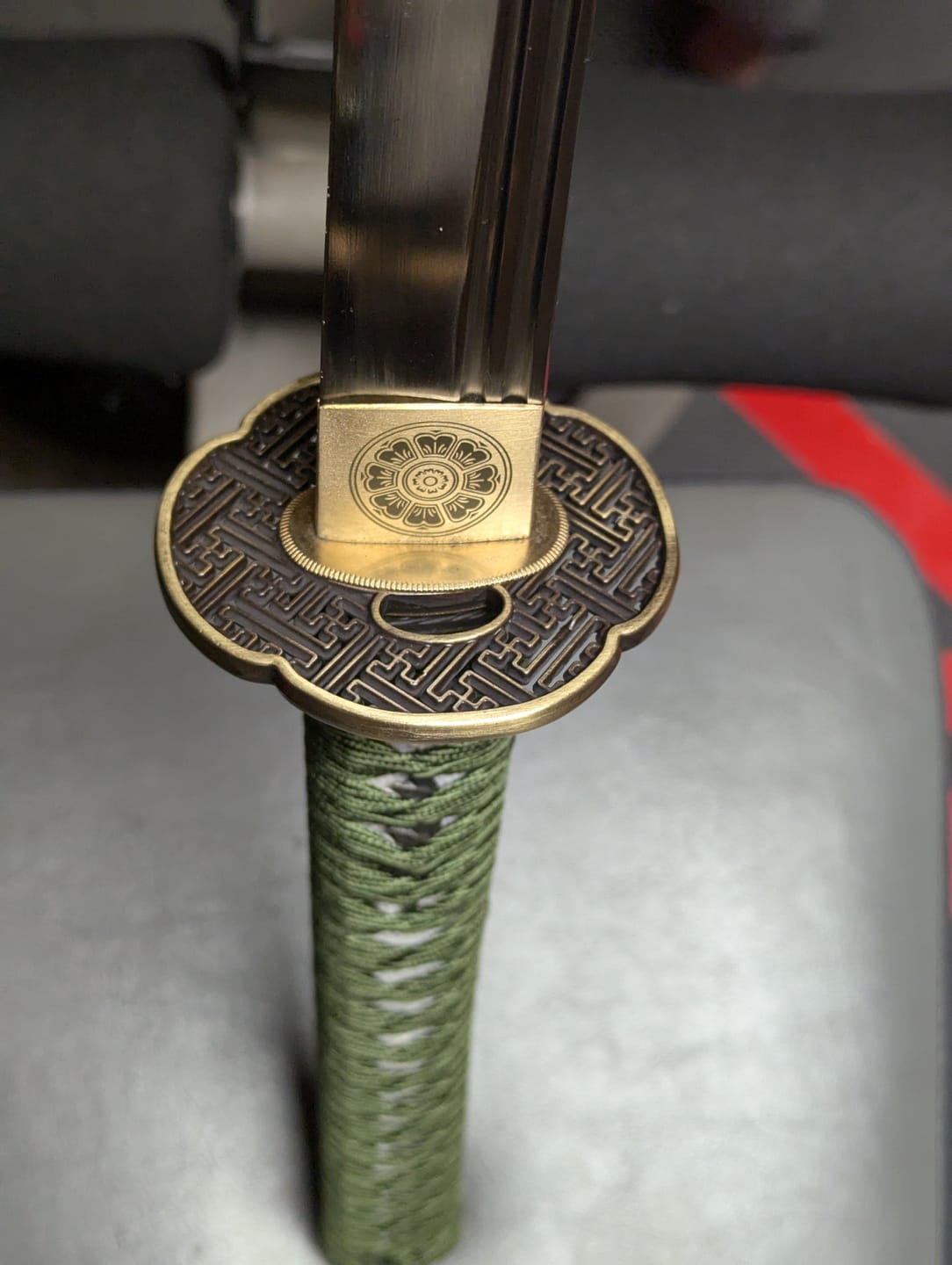 Customer photo review of The Fukyo Katana Spring Steel Double Bohi Razor Sharp