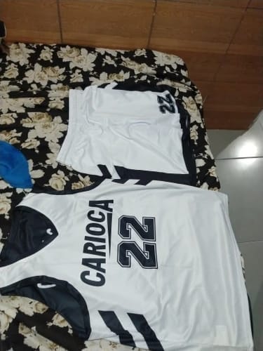 Customer photo review of Custom Red White Double Side Sets Design Sportswear Basketball Jersey