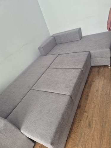 Customer photo review of Colțar extensibil dumonde cu ladă de depozitare si sezut confortabil din spuma HR, Gloria Grey II 320x183 cm