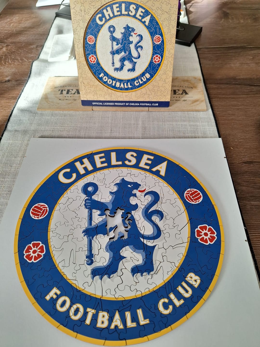 Customer photo review of Chelsea FC® Logo - Wooden Puzzle