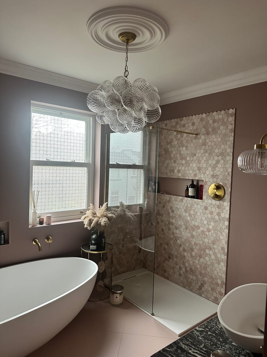 Customer photo review of Modern Cluster Glass Globe Bubble Chandelier