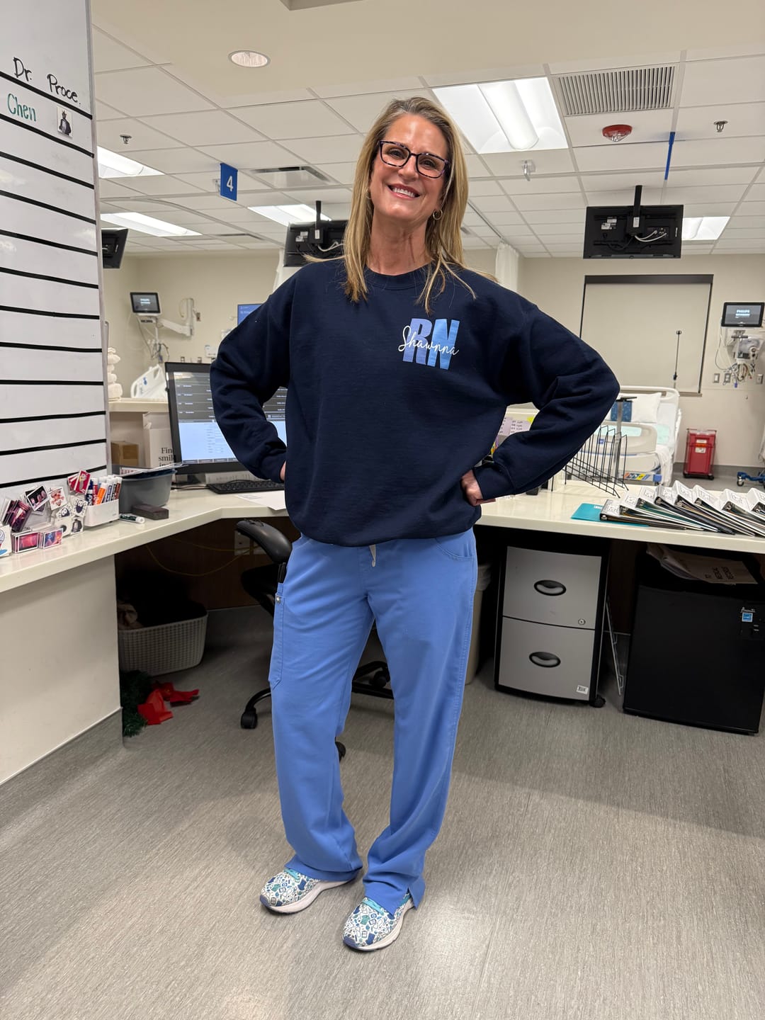 Customer photo review of Personalized Sweatshirt | Blue or Pink Certifications