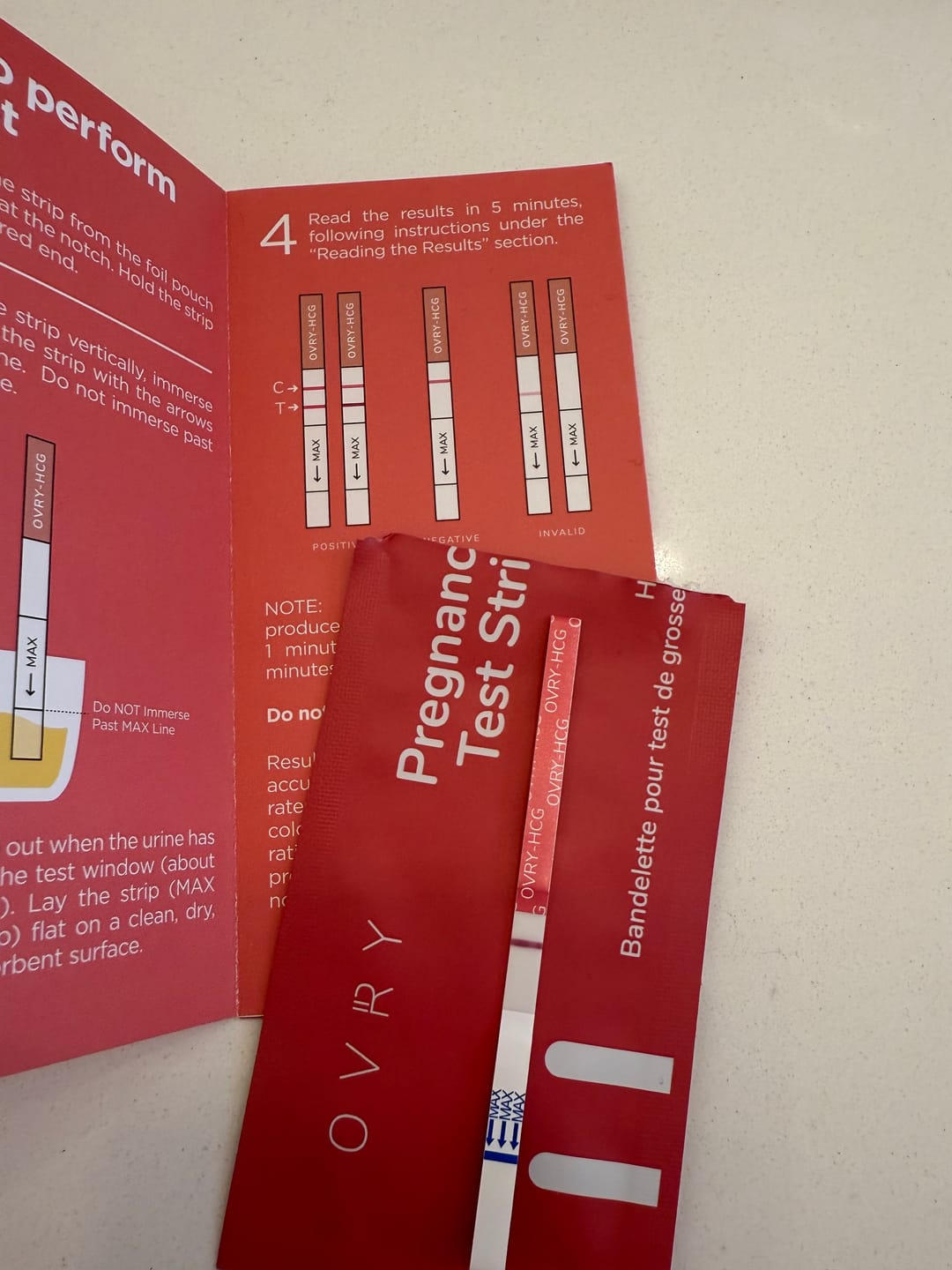 Customer photo review of Pregnancy Test Strips (Ultra-Sensitive)