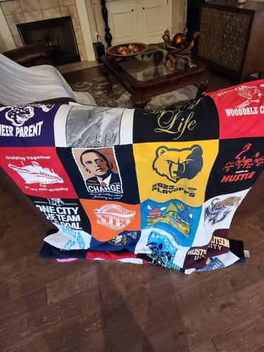 T-shirt quilt featuring memphis grizzlies by Lisa from TN