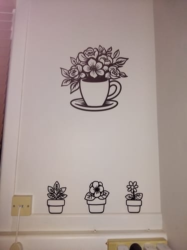 Customer photo review of Mini Plant Pots Wall Art