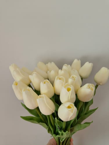 Fotorecensie van een klant over Tulpen Boeket - Wit (25 stengels)