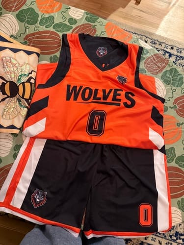 Customer photo review of Custom Black Red  Double Side Tops Athletic Basketball Jersey