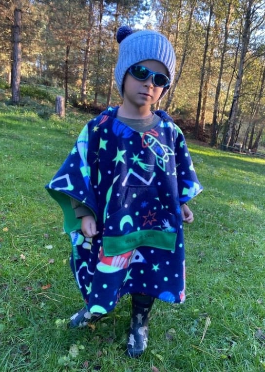Customer photo review of Rockets in Outer Space Anti Pill Polar Fleece Fabric