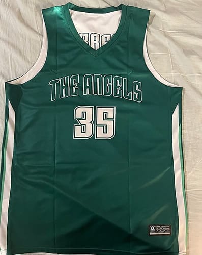 Customer photo review of Custom Black White Double Side Sets Men Basketball Jersey