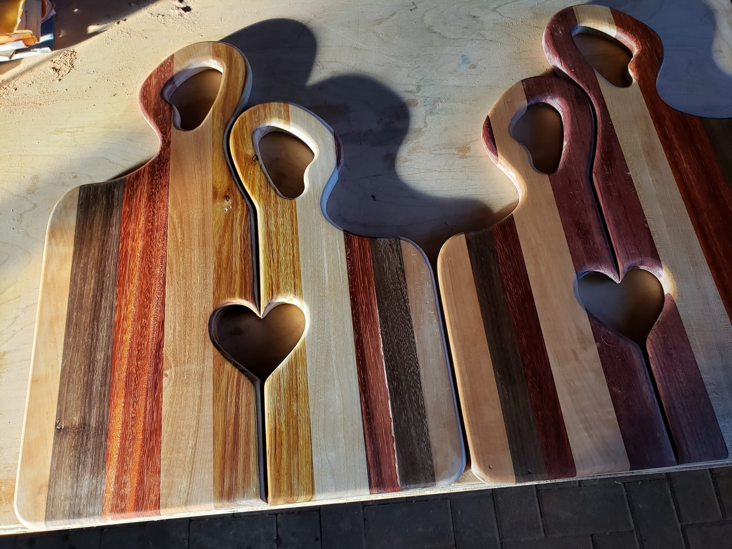 Customer photo review of 20x15" Organic Romeo & Juliet With Heart Set Acrylic Router Template