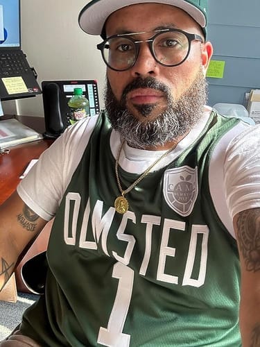 Customer photo review of Custom Black Light Blue Double Side Tops Training Basketball Jersey