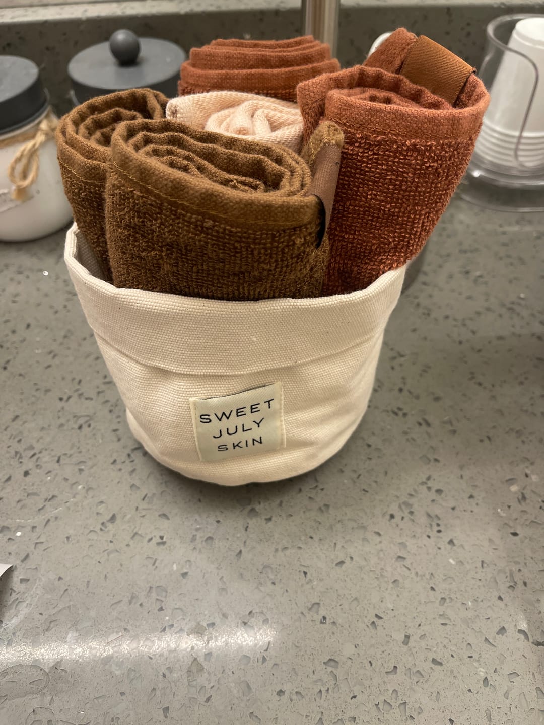 Customer photo review of Day + Night Face Towel Set (Set of 6)