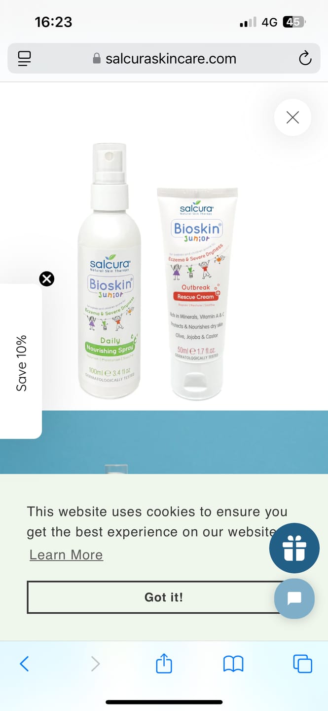 Customer photo review of Bioskin Junior Face & Body Wash