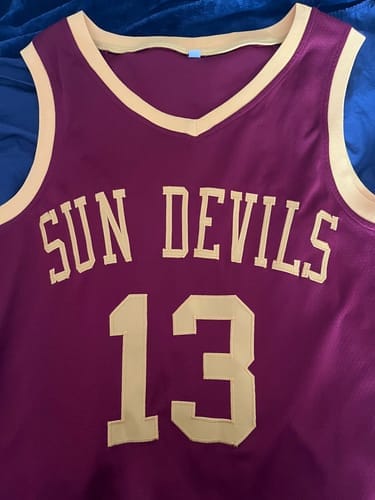 Customer photo review of Custom Purple Gold Chest Slash Patttern Double Side Sports Uniform Basketball Jersey