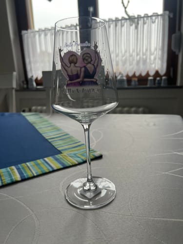 Kundenbewertung mit Foto zu Leonardo Puccini Weinglas mit UV Druck - Beste Freundin Konfiguration