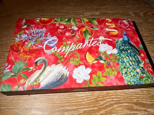 Customer photo review of Chocolate Covered Fruit Gift Box - Red