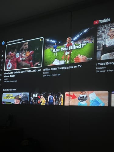 Customer photo review of MovieHub™ Ultra HD Projector + FREE Projector Screen