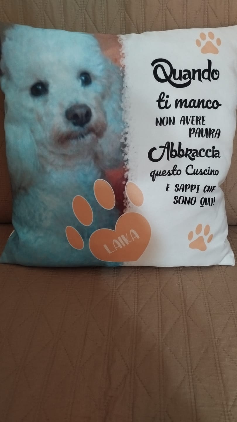 Customer photo review of Quando ti manco - Cuscino personalizzato