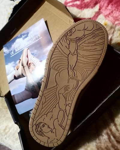 Customer photo review of The Creation of Adam Sneakers