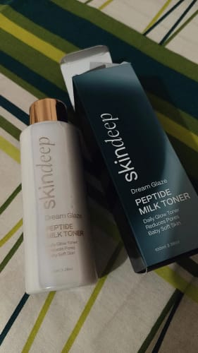 Customer photo review of DREAM GLAZE - Peptide Milk Toner