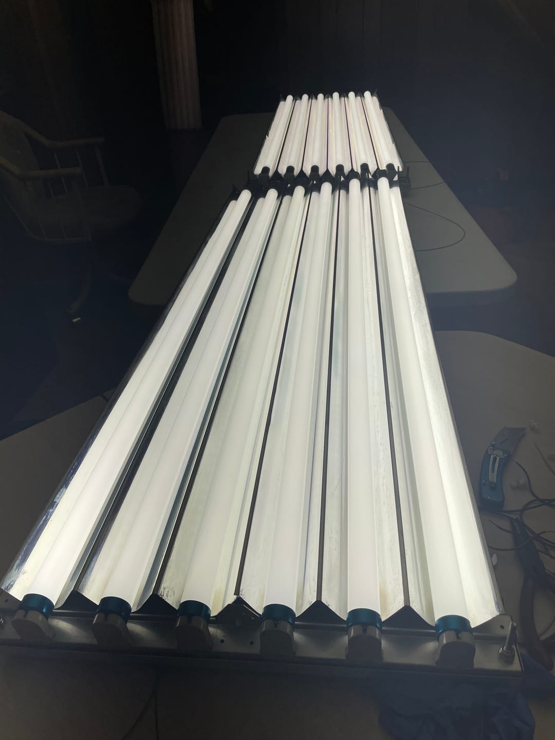 Customer photo review of 4ft 18W LED Linear Tube - 25 Pack - T8 Glass Tubes - Single/Two End Bypass - Ballast Bypass - (UL Type B + DLC 5.1)