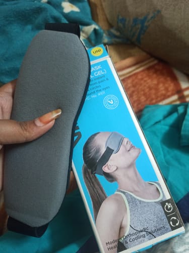Customer photo review of Eye Mask (Cool Gel)| Eye Relaxing Mask For Puffy, Tired Eyes | Dark Circles & Dry Eyes (Grey)