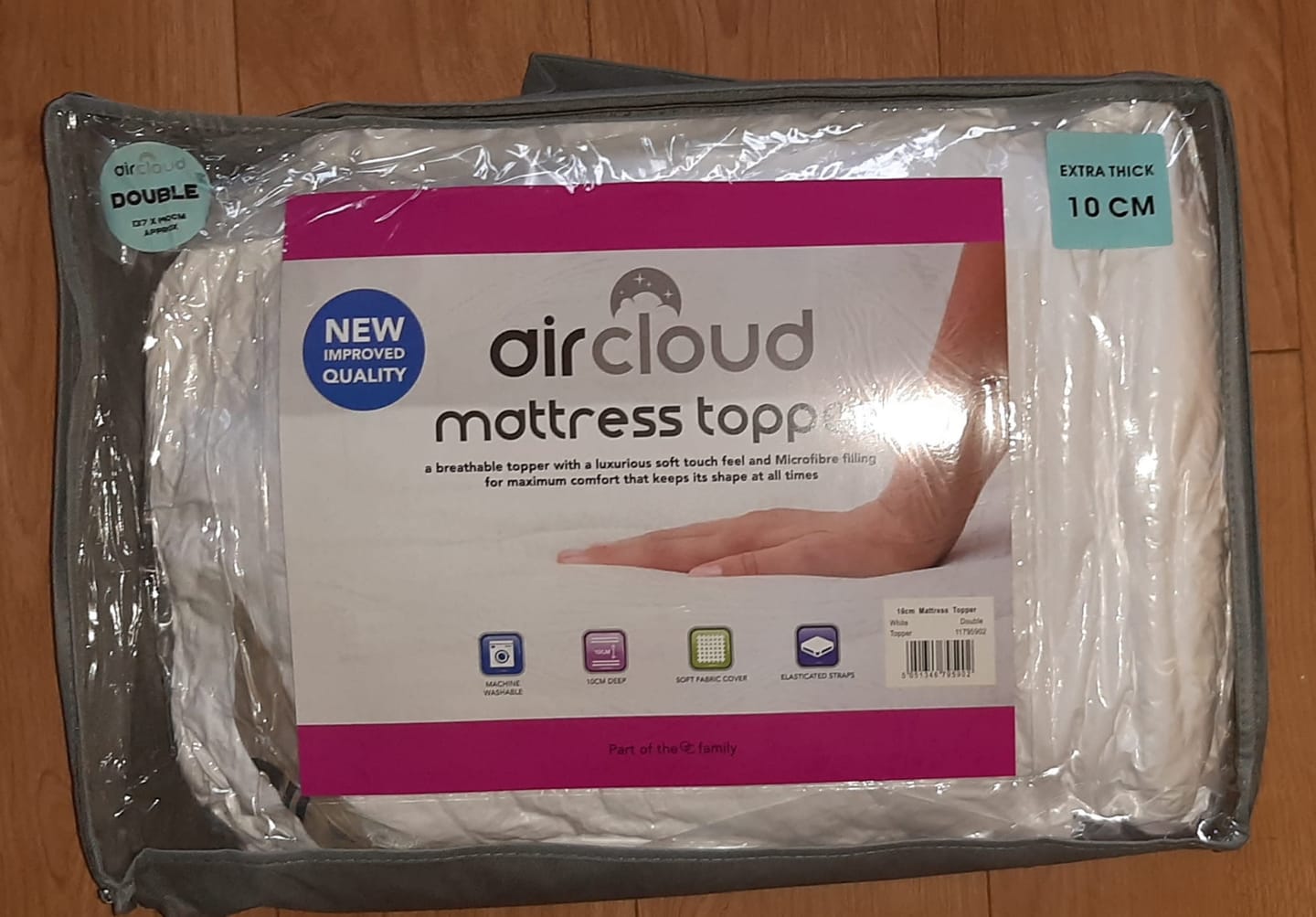Customer photo review of 10cm Microfiber Mattress Topper