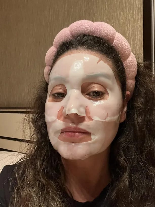 Customer photo review of Bio-Collagen Face Mask