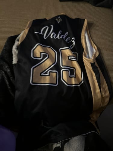 Customer photo review of Custom Black White Double Side Sets Men Basketball Jersey