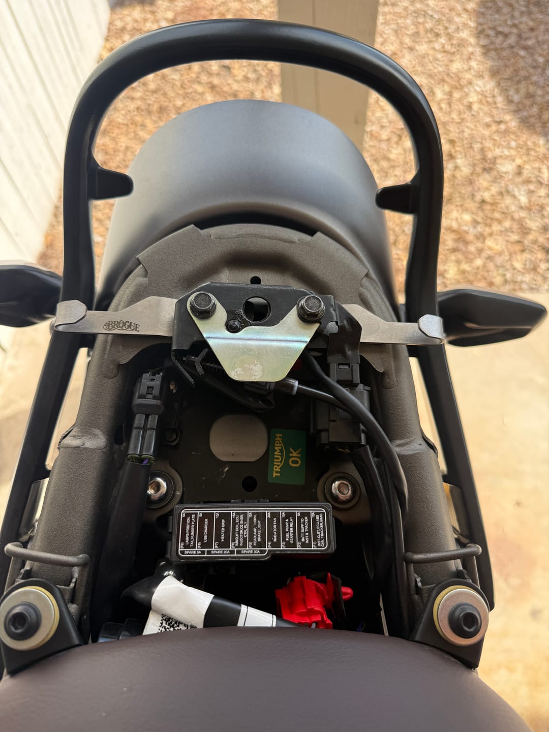 Customer photo review of Triumph Speed 400 & Scrambler 400 Helmet Hook (lock)