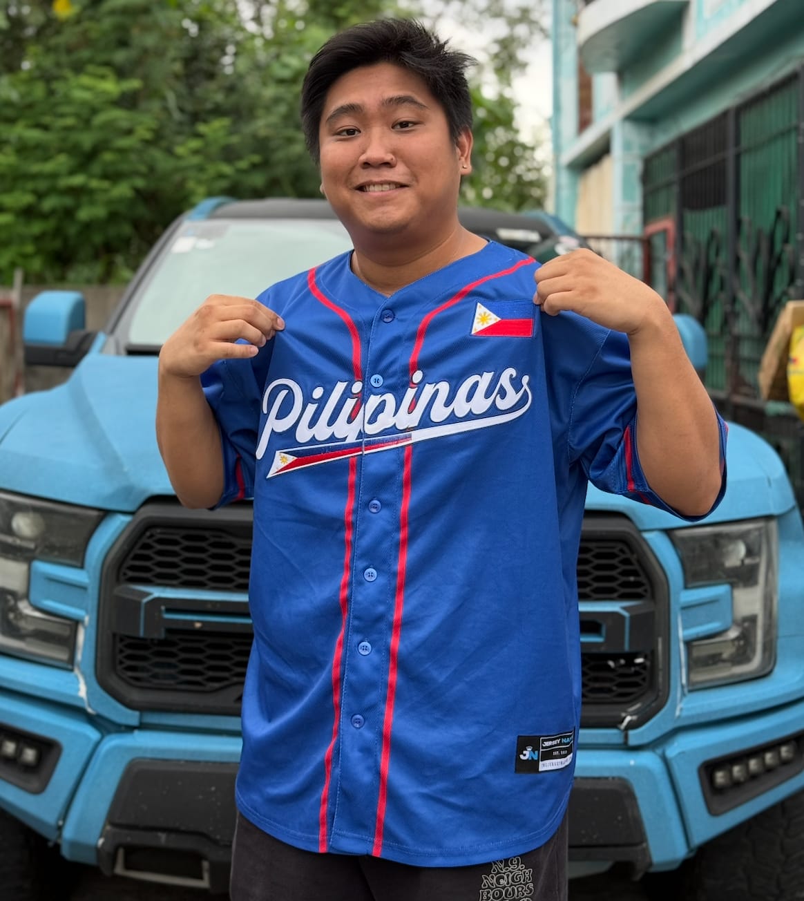 Customer photo review of Philippines Custom Baseball Jersey