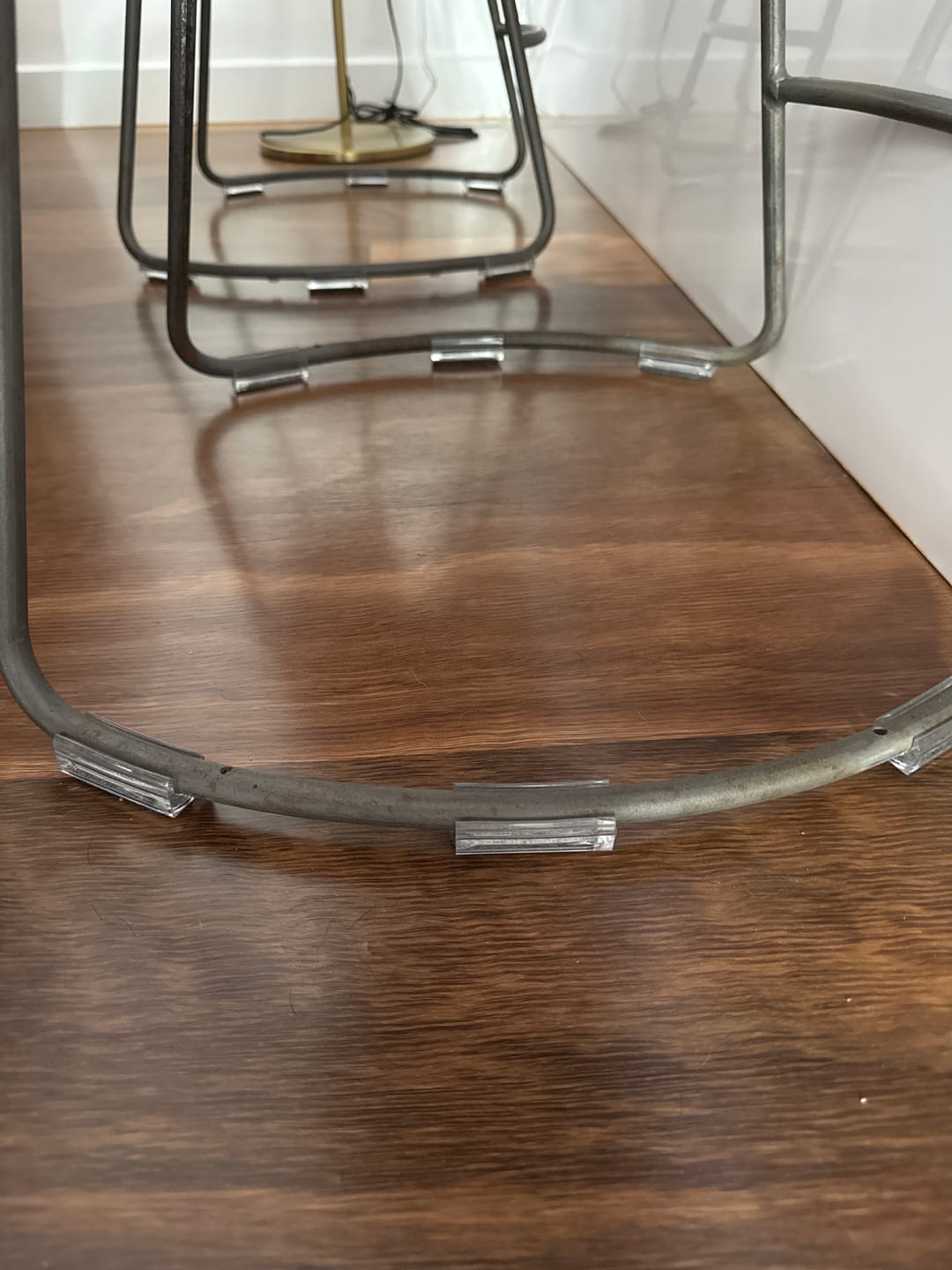 Customer photo review of Clear Felt Clip on Sled Chair Glides - Sleigh Chair Glides