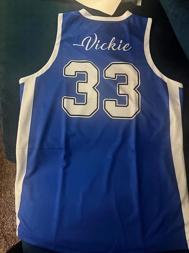 Customer photo review of Custom Black Red-White Stripe Fashion Tops Breathable Basketball Jersey