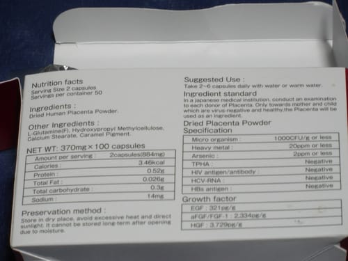 Customer photo review of ピュアプラセンタD.R.