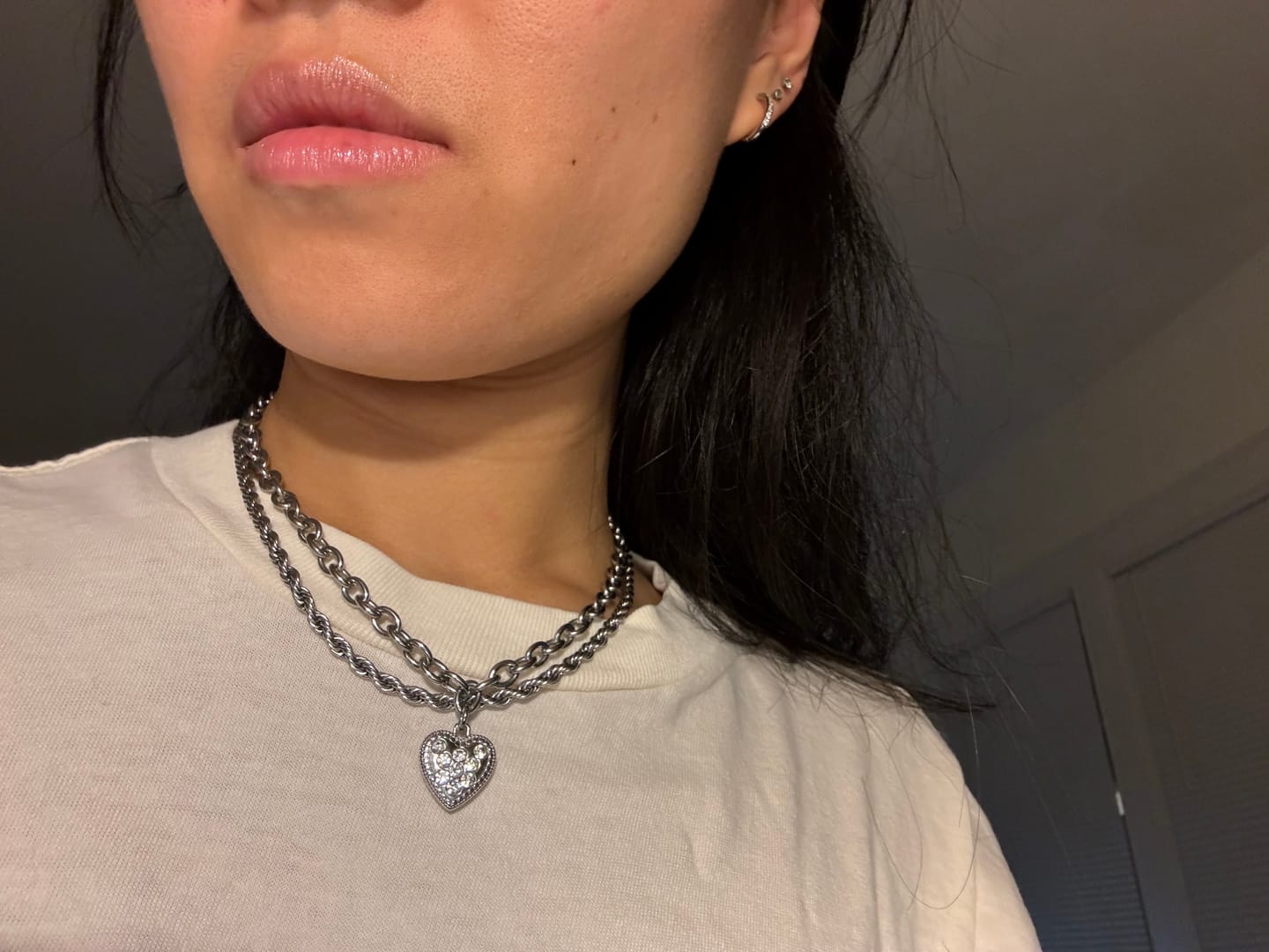 Customer photo review of Iced Out Sweetheart Choker