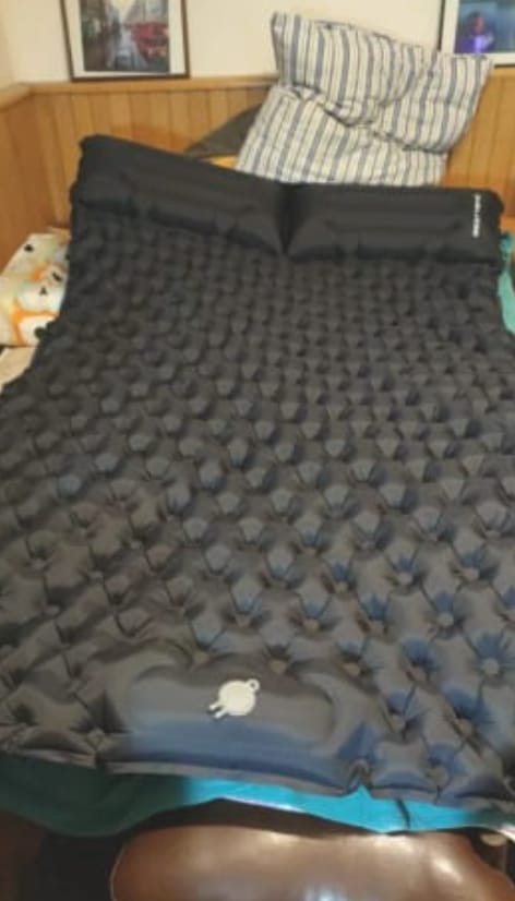 Customer photo review of Ultraleichte kompakte 2 in 1 Isomatte – Ideal für jedes Abenteuer zu zweit.