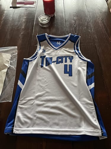 Customer photo review of Custom Red White Double Side Sets Design Sportswear Basketball Jersey