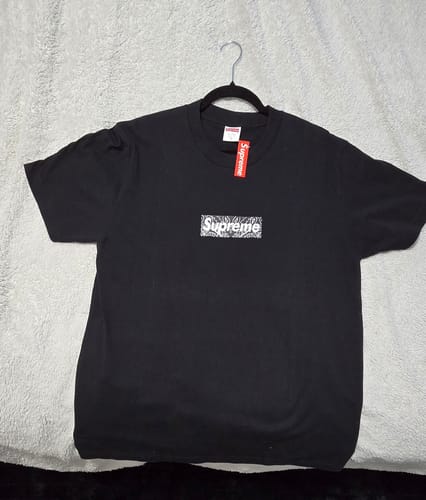 Customer photo review of Supreme Bandana Box Logo Tee