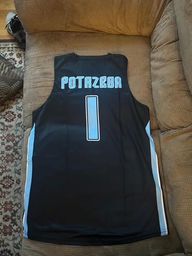 Customer photo review of Custom Royal White Chest Slash Patttern Double Side Sports Uniform Basketball Jersey