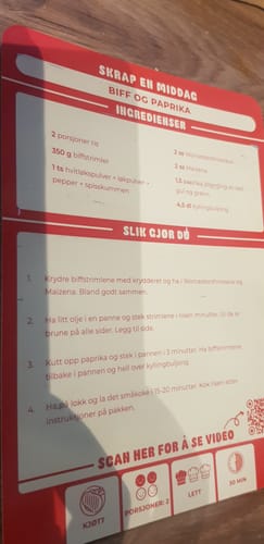 Customer photo review of Skrap en middag