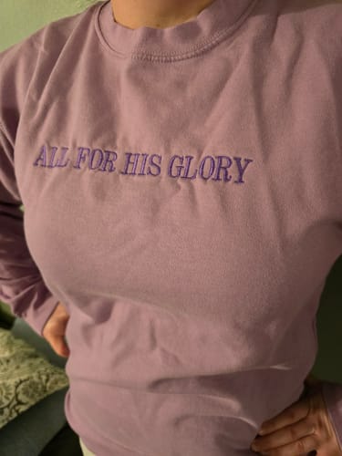 Customer photo review of Faith Based Embroidered Sweatshirts
