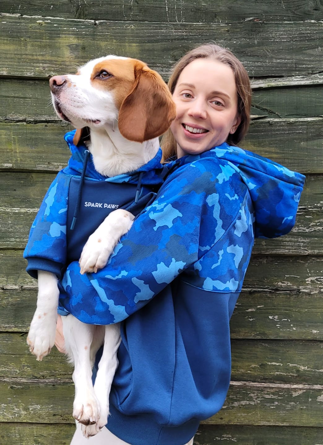 Customer photo review of Blue Camo Human Hoodie
