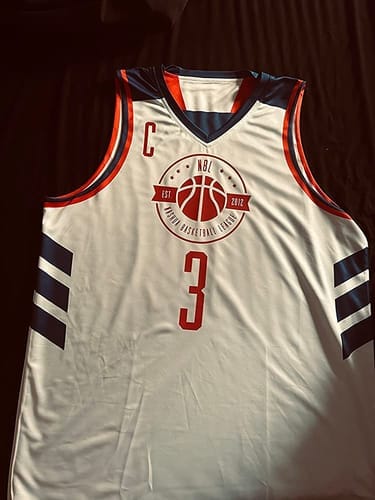 Customer photo review of Custom Black White Double Side Sets Men Basketball Jersey
