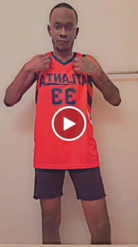 Customer photo review of Custom Black Red  Double Side Tops Athletic Basketball Jersey