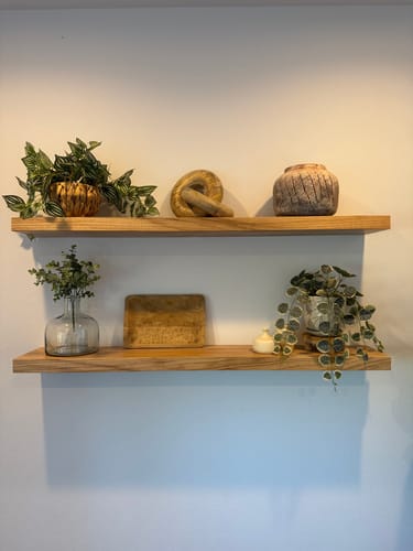 Customer photo review of Ash Floating Shelves