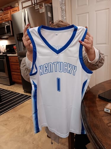 Customer photo review of Custom Red White Double Side Tops Basketball Jersey
