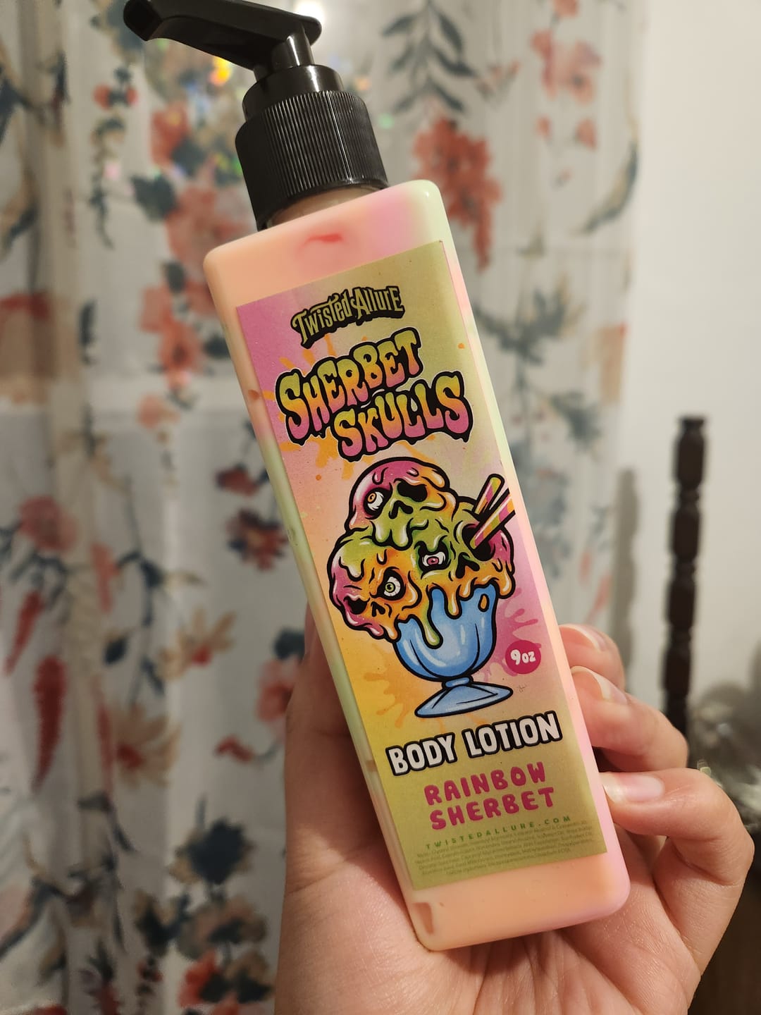 Customer photo review of Sherbet Skulls Body Lotion